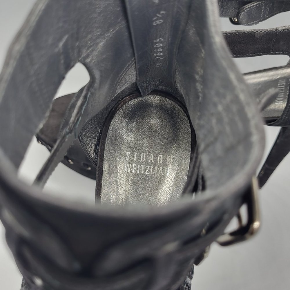 Stuart Weitzman Suede Platform Caged Booties - image 7